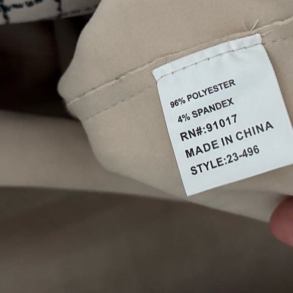 Anthropologie Solitaire Faux Suede Beige Plaid Belted Trench Coat - Picture 5 of 11